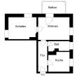 Grundrissskizze - Mit Balkon im Erdgeschoss