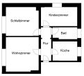 Grundrissskizze - Alles neu im 1. Obergeschoss mit Garage und großem Garten